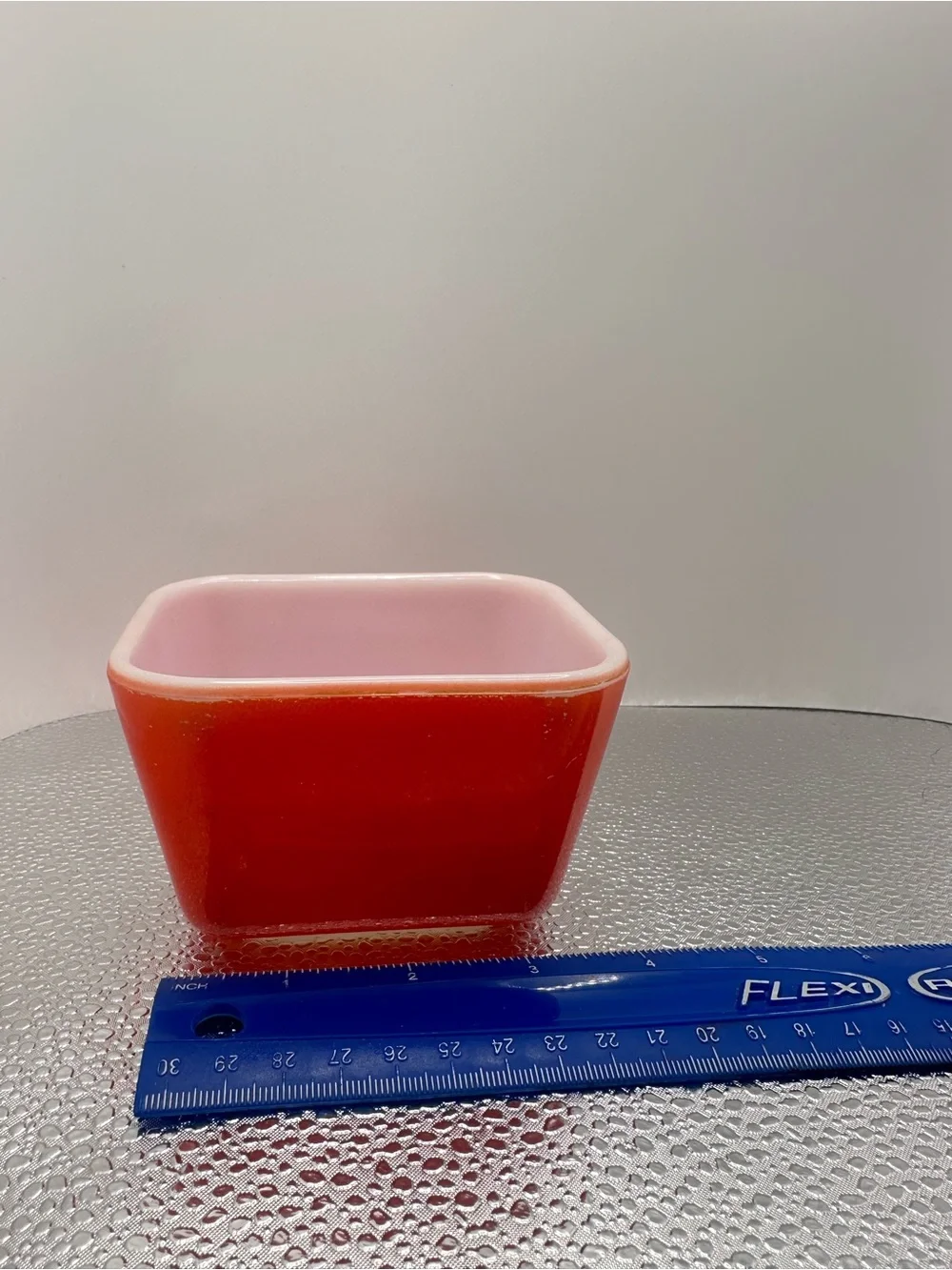 Vintage Pyrex Turquoise & Red Fridgie Storage Containers No Lids Set of 2